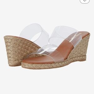 Andre Assous Tan Wedge Espadrilles with Jute Heel